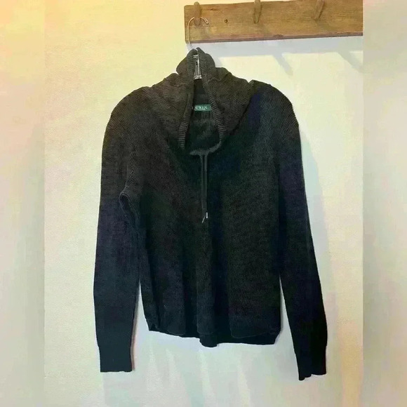 Lauren Ralph Lauren Tops - Lauren Ralph Lauren size L black waffle knit shirt